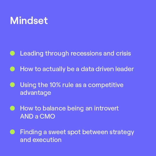 Mindset learnings bullet list