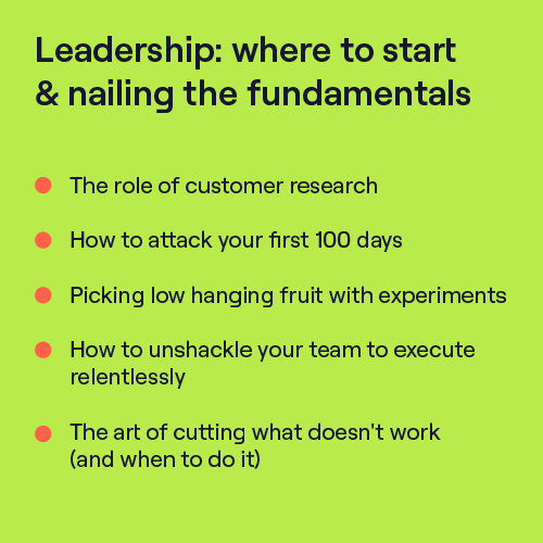 Leadership learnings bullet list