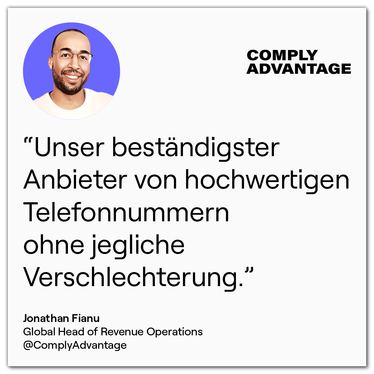 Kundenstimme Comply Advantage