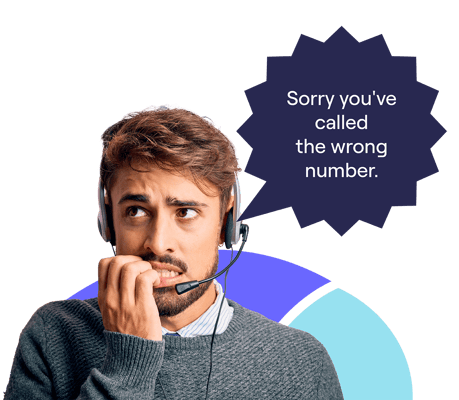 Worried Sales Rep Hitting Wrong Number