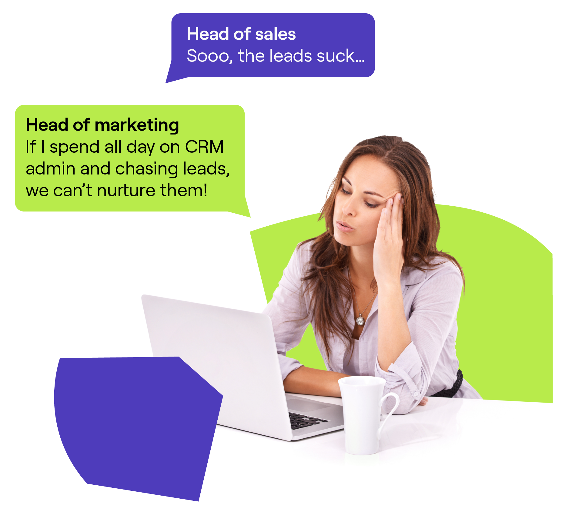 Exhausted marketer, bad fit leads Exhausted marketer, bad fit leads