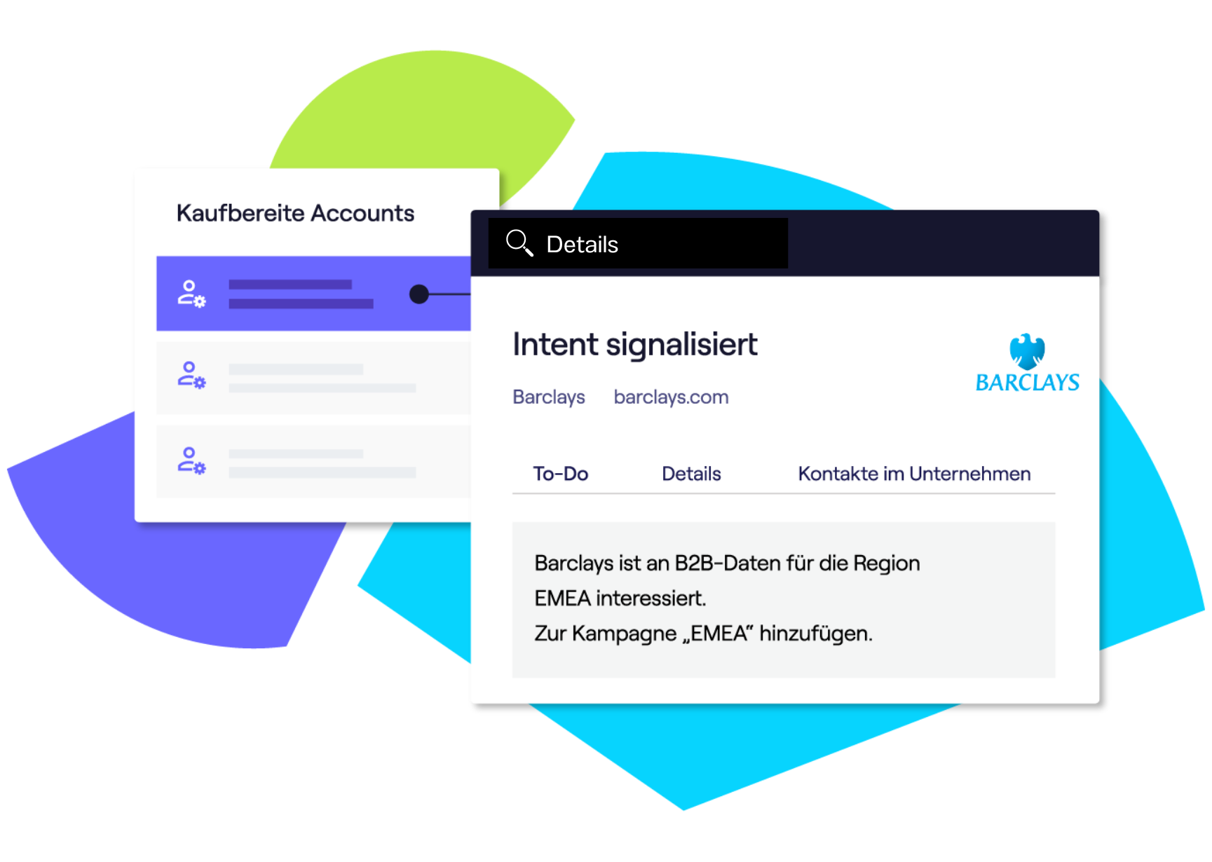 Kaufbereite Accounts, die Intent signalisieren Kaufbereite Accounts, die Intent signalisieren