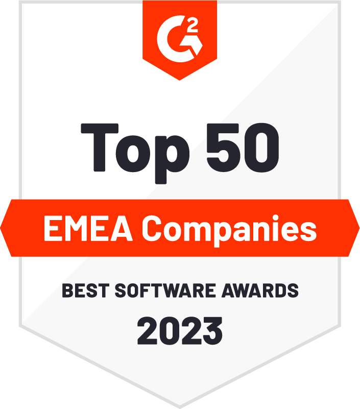 G2 Best Software 2023 Badge EMEA